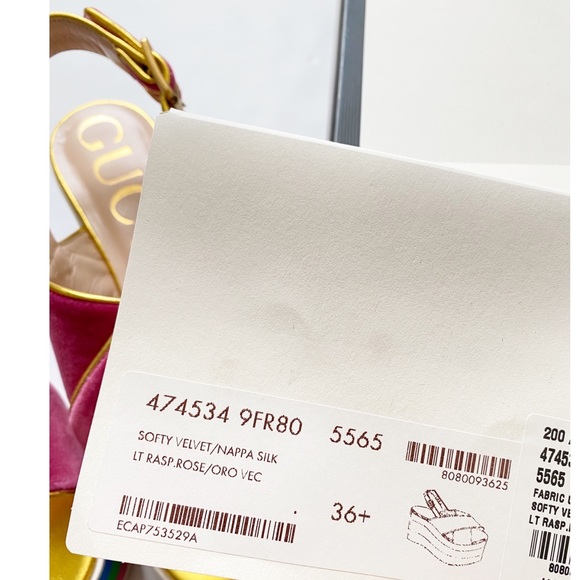 Gucci | Velvet Crossover platform sandal - Picture 8 of 8